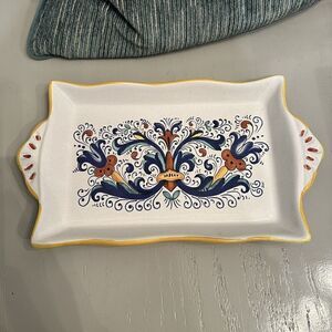 Deruta Ceramiche Made In Italy Small 10.5” X 7” Sandwich Platter App Server